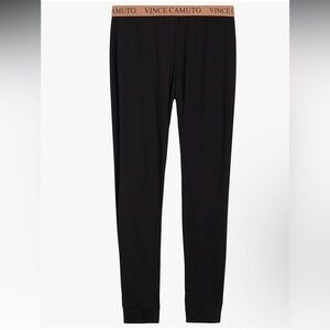 New Vince Camuto Black Lucia Joggers Sweatpants Elastic Waist Size Medium